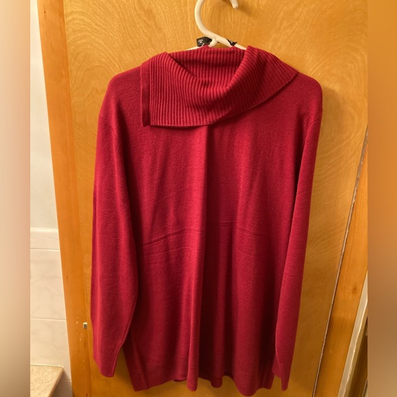 New York & Co Button Down Shoulder Turtleneck w/ Gold Buttons & Front Pockets - Picture 4 of 4